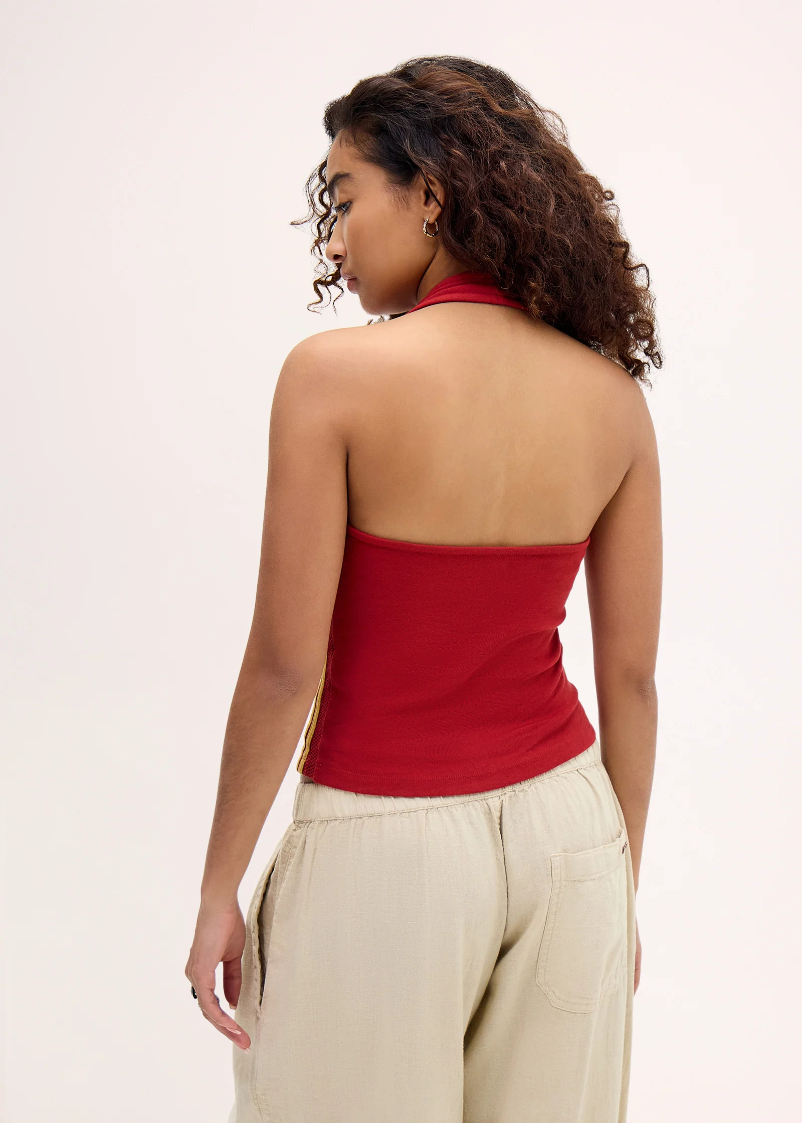 BDG League 92 Graphic Airtex Mesh Halter Jersey Tank Top - Image 3