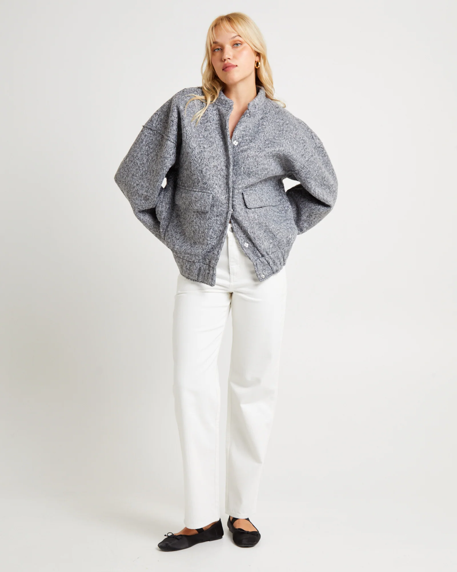 Boucle Bomber Jacket - Image 3