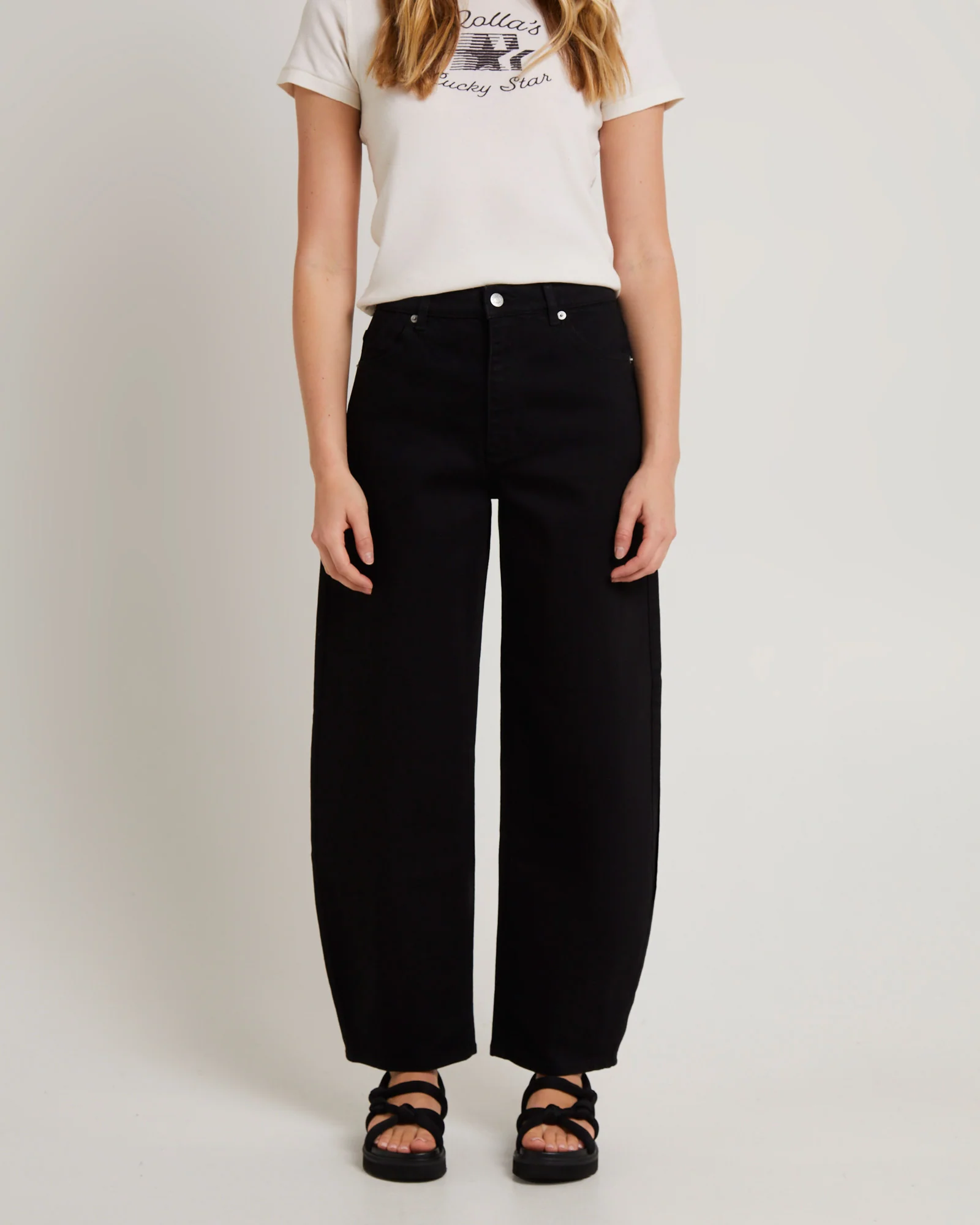 Gigi Barrel Jeans Forever Black