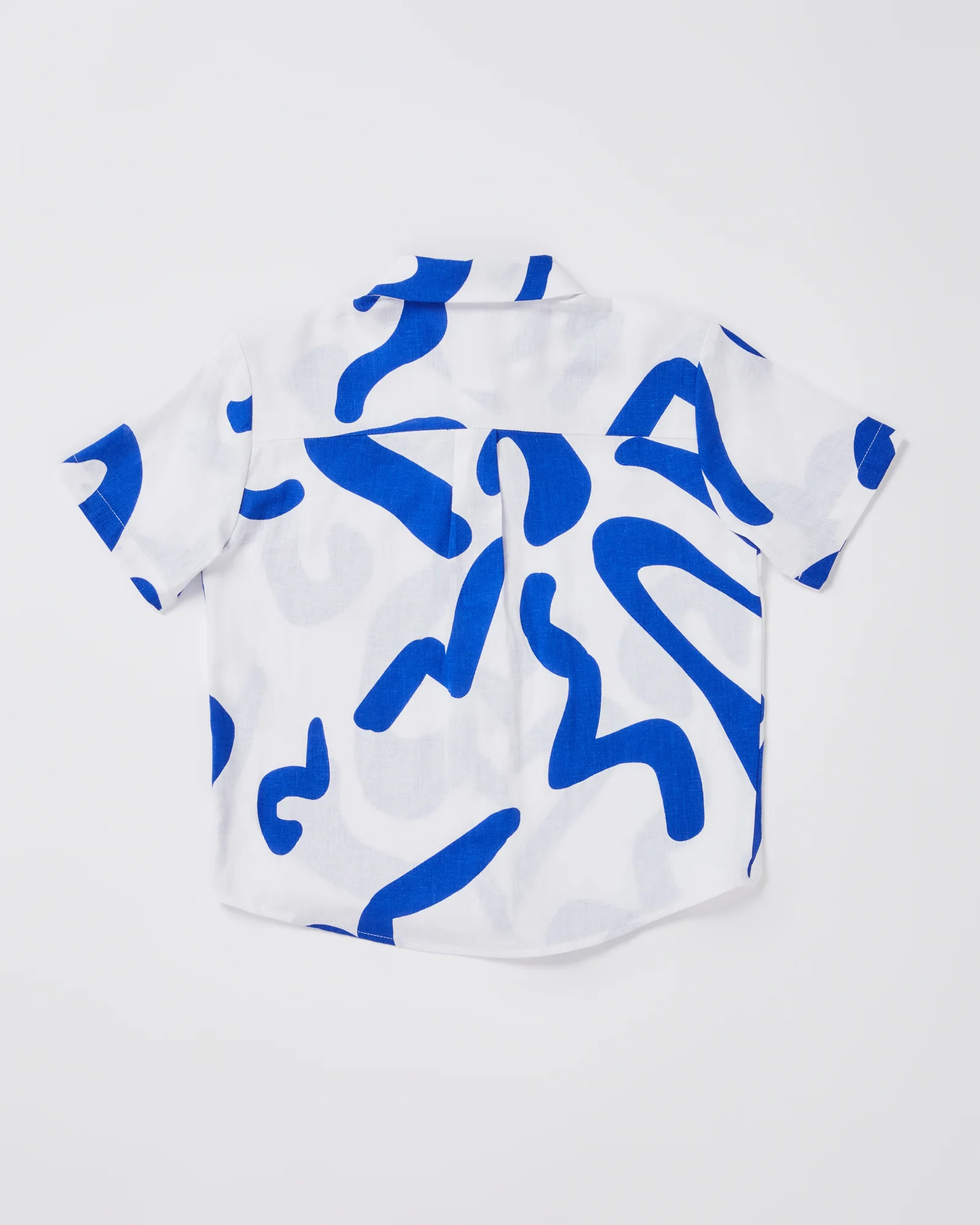 Girls Charlie Swirl Short Sleeve Shirt in Blue - Image 3