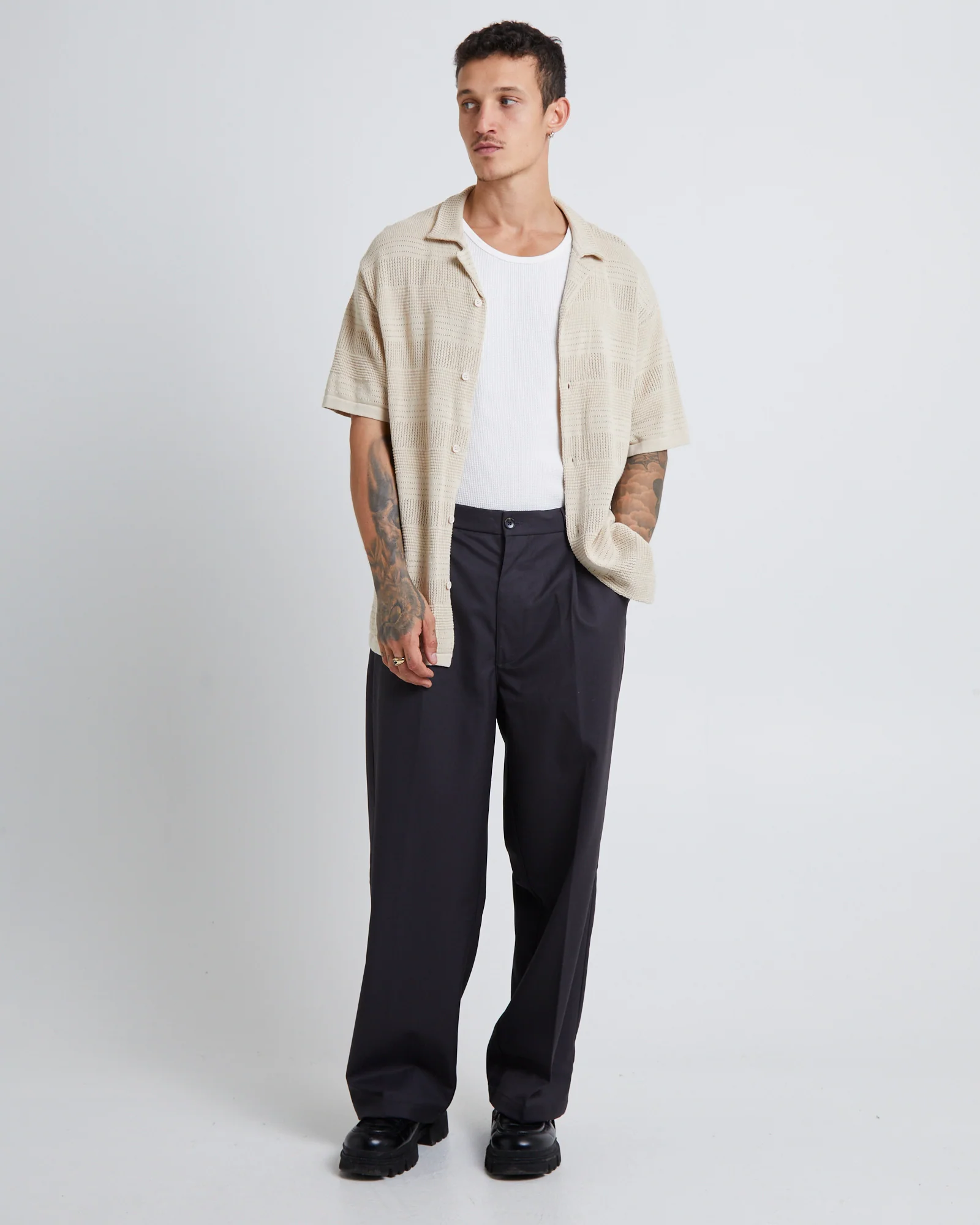 Knitted Short Sleeve Resort Shirt - Image 3
