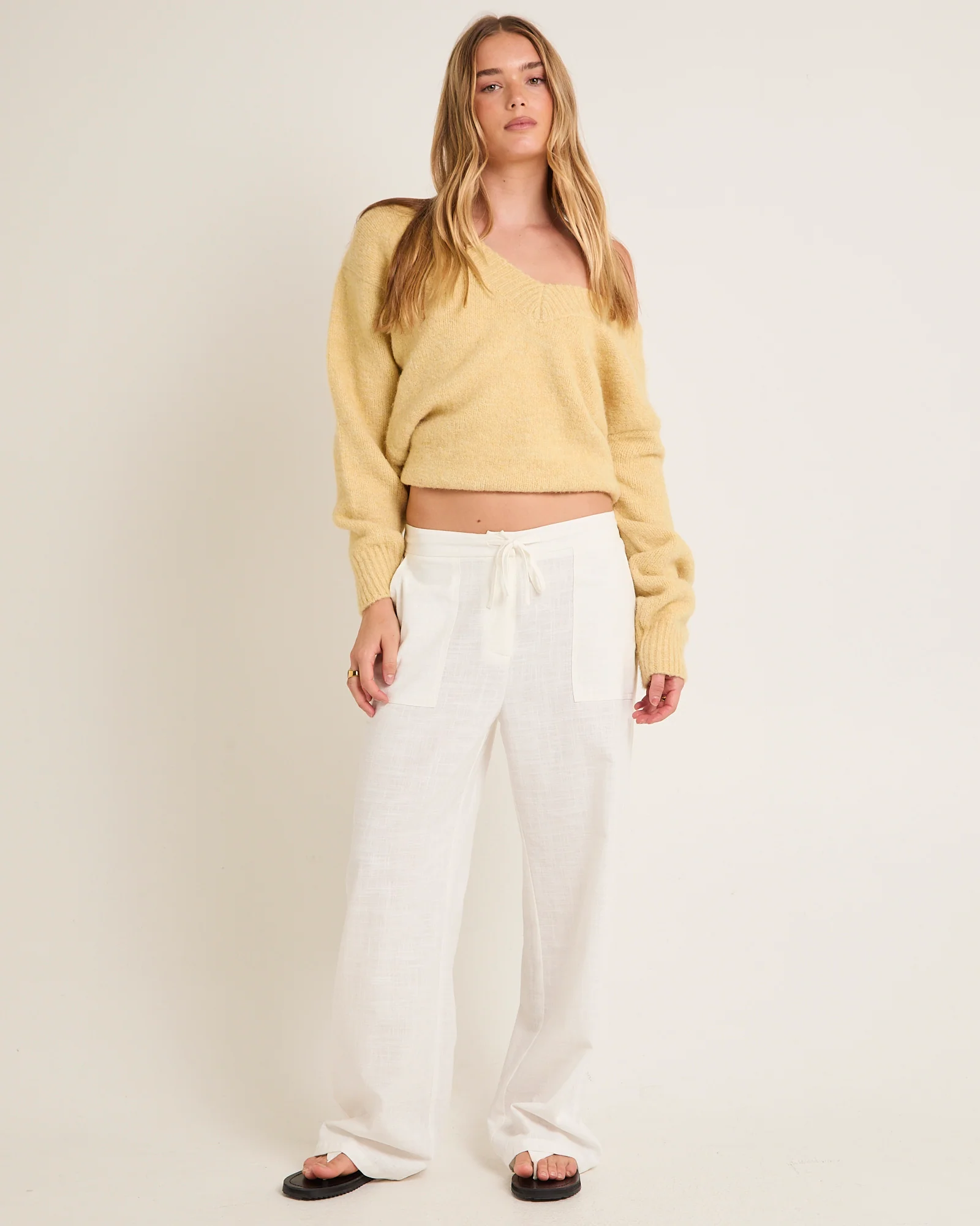 Lenny Linen Patch Pocket Pants - Image 3