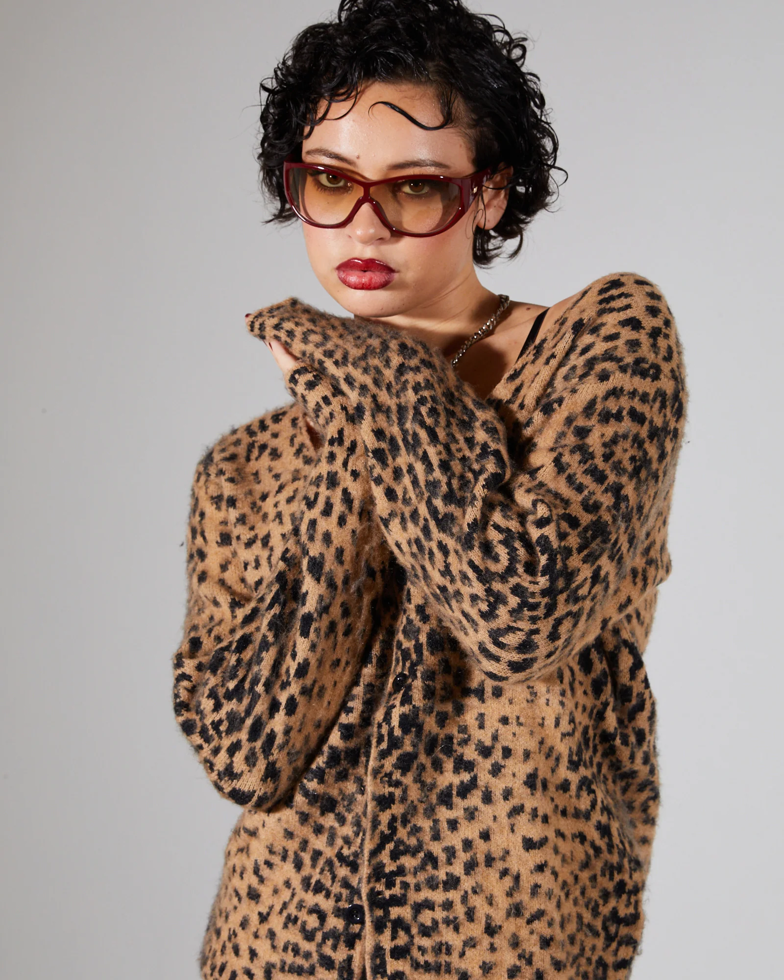 Leopard Chuck Cardigan - Image 4