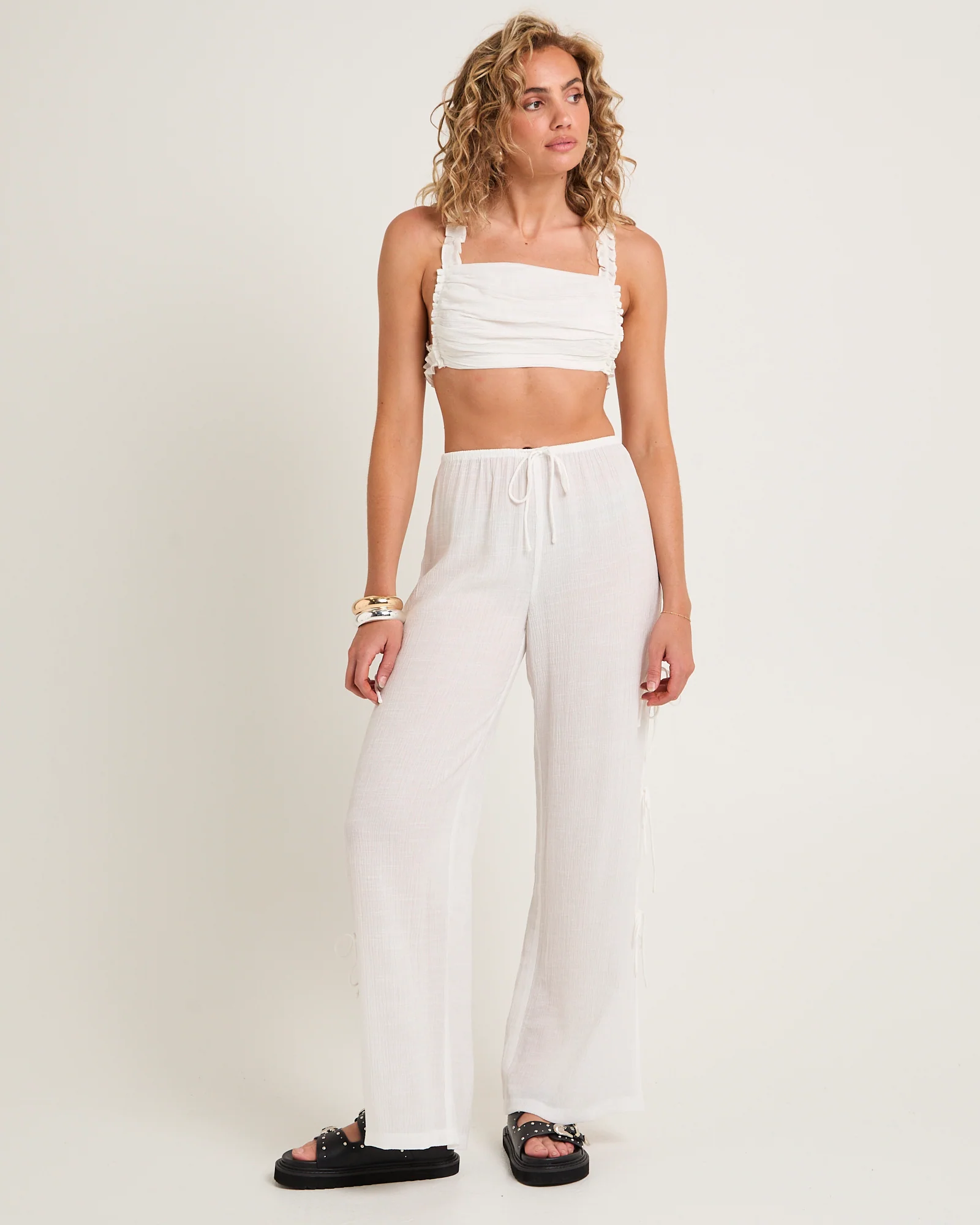 Macie Tie Side Bow Pants - Image 3