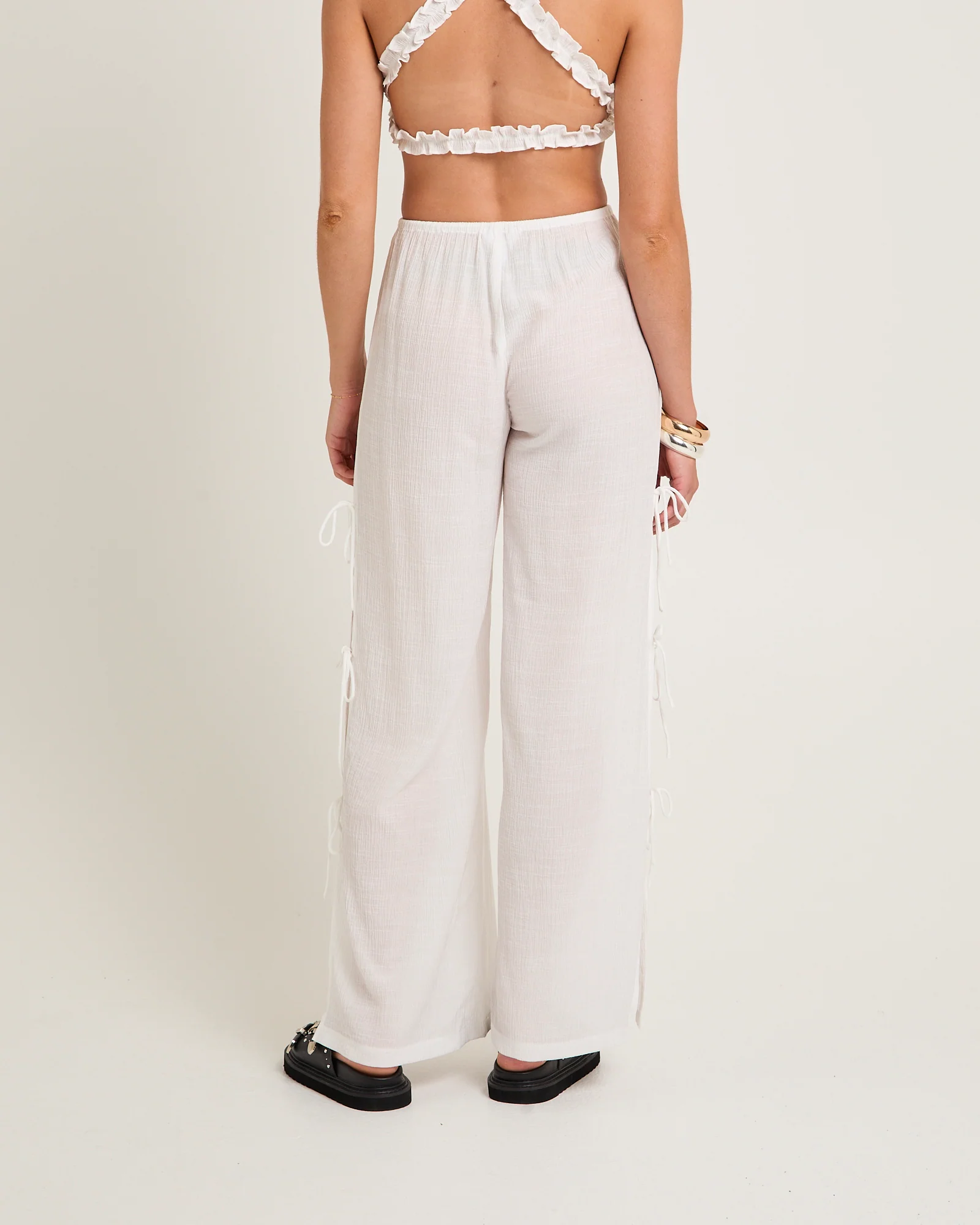 Macie Tie Side Bow Pants - Image 4