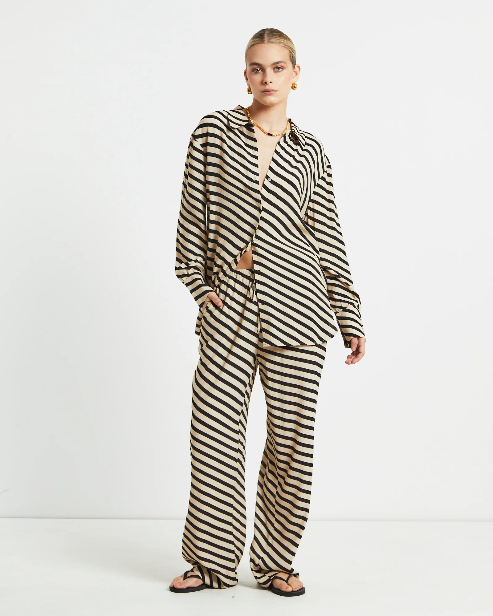 Morgan Printed Crepe Long Sleeve Shirt in Assorted - Image 3