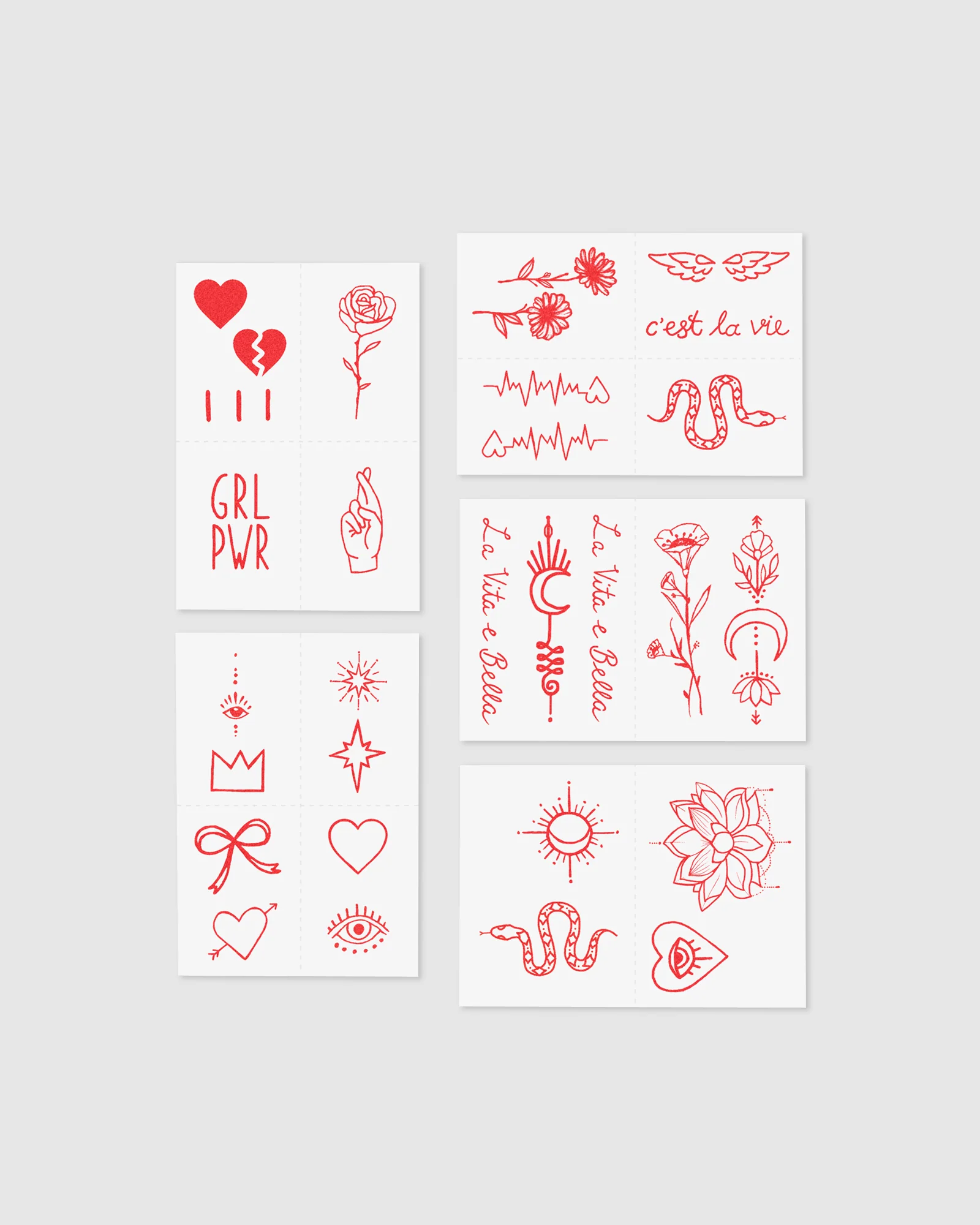 Red Ink Temporary Tattoo Pack - Image 2