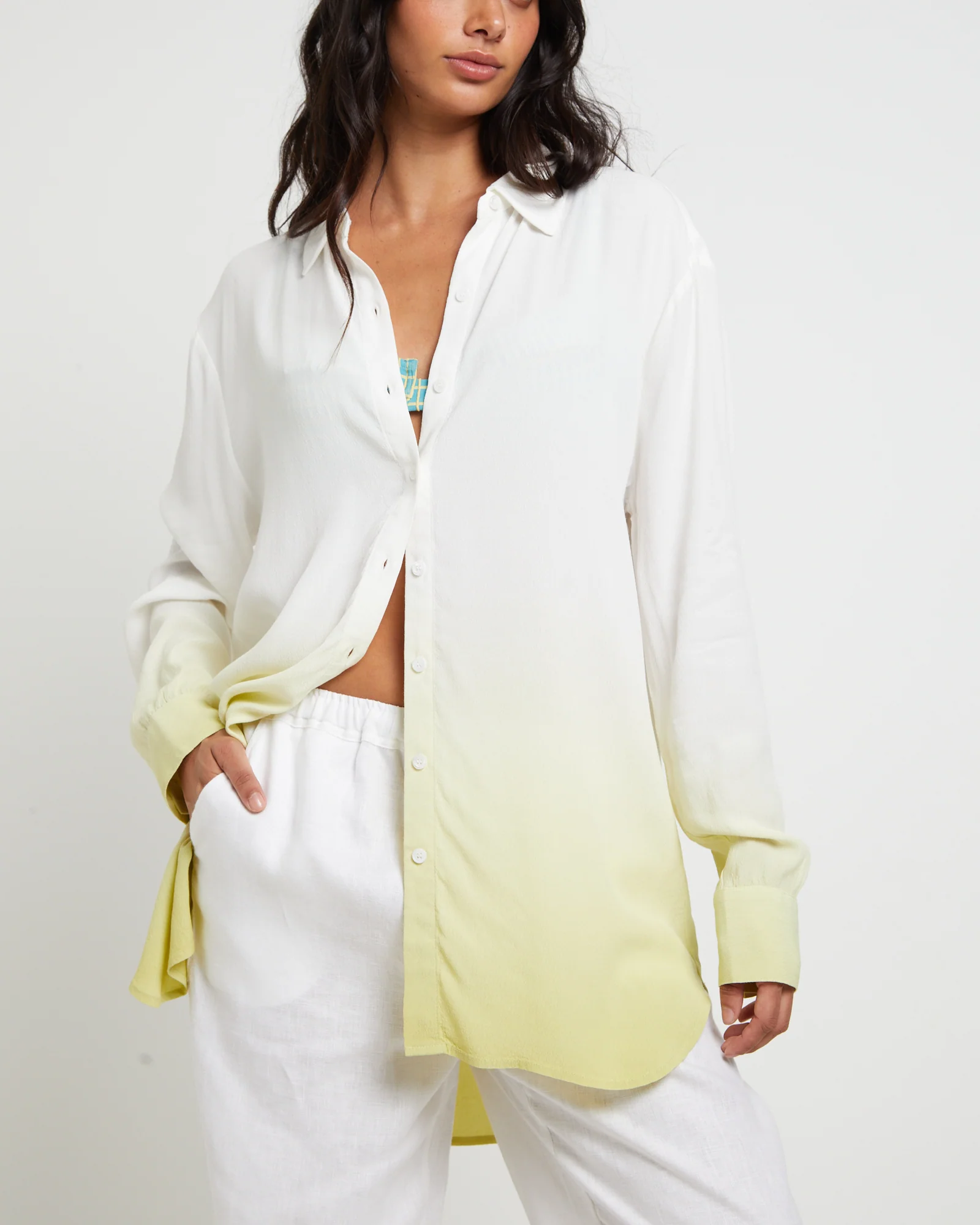 Rochelle Dip Dye Long Sleeve Shirt - Image 6