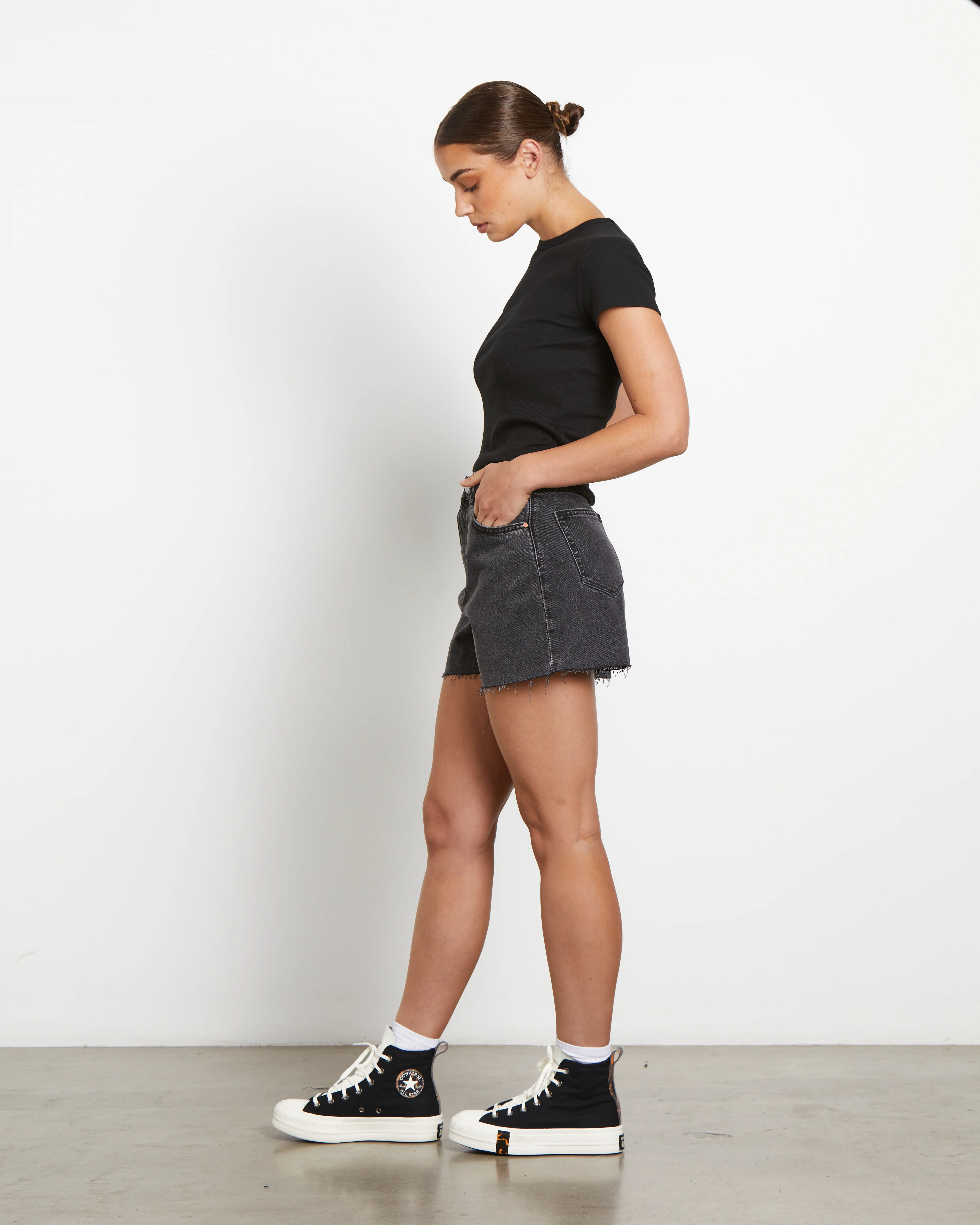 Ryder Denim Shorts in Monteray Black - Image 4