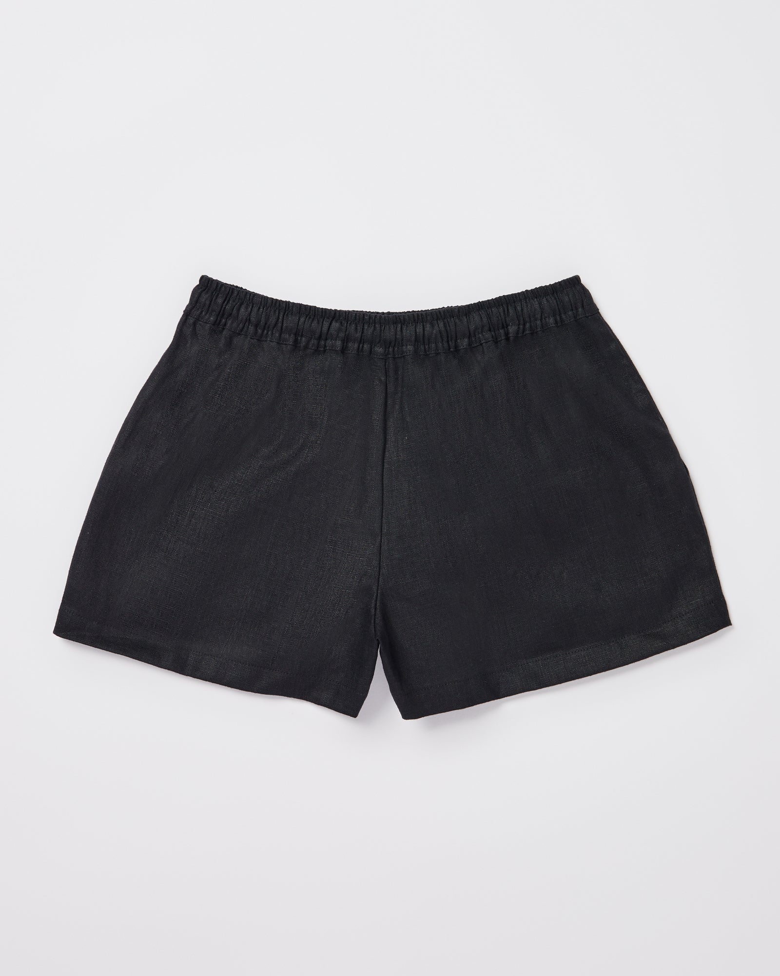 Teen Girls Tide Linen Shorts in Black - Image 2